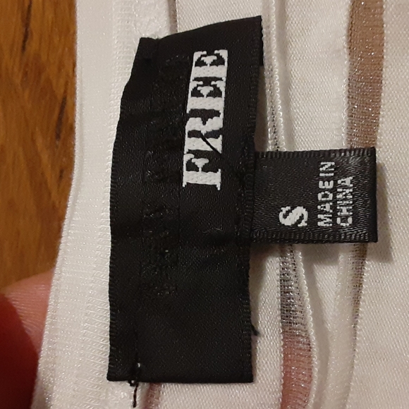 Aritzia Wilfred Free Marikka White Sheer Stripe Long Sleeve Top Size S - Picture 8 of 9